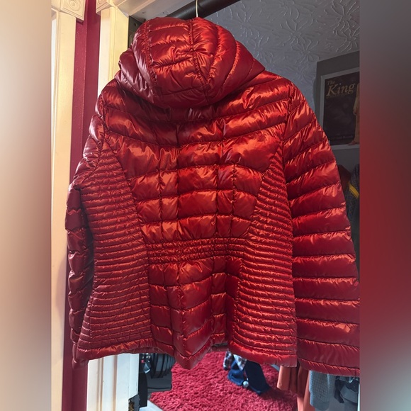 Calvin Klein Cherry Red Puffer Jacket - Picture 3 of 8